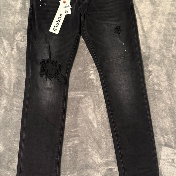 Stylish Black Distressed Jeans